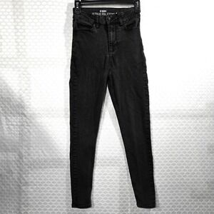 HT Denim Ultra Hi Rise Jegging Black Skinny Jeans Size 3 RN 120684